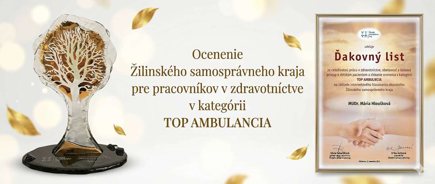 Ocenenie Žilinského samosprávneho kraja pre pracovníkov v zdravotníctve v kategórii top ambulancia – Bambini Žilina